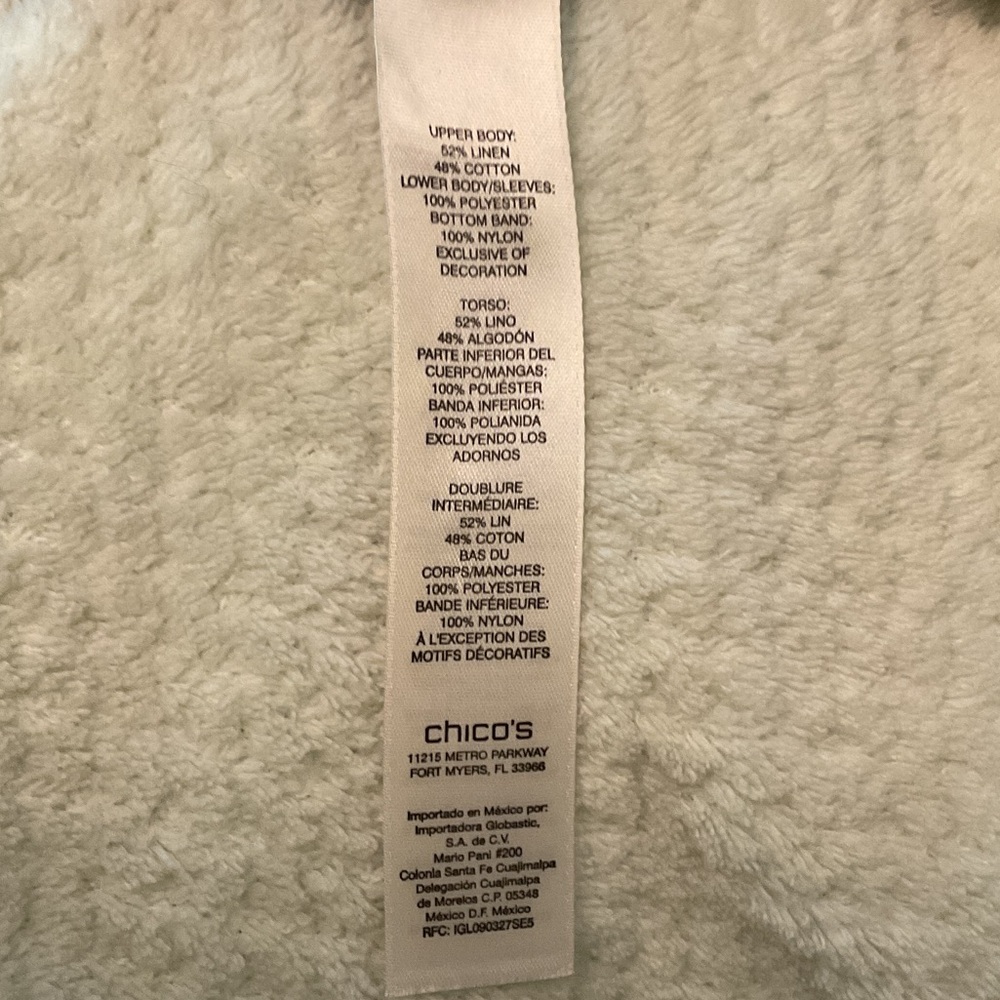 Chico's Beige Lace Overlay Top - Picture 5 of 5